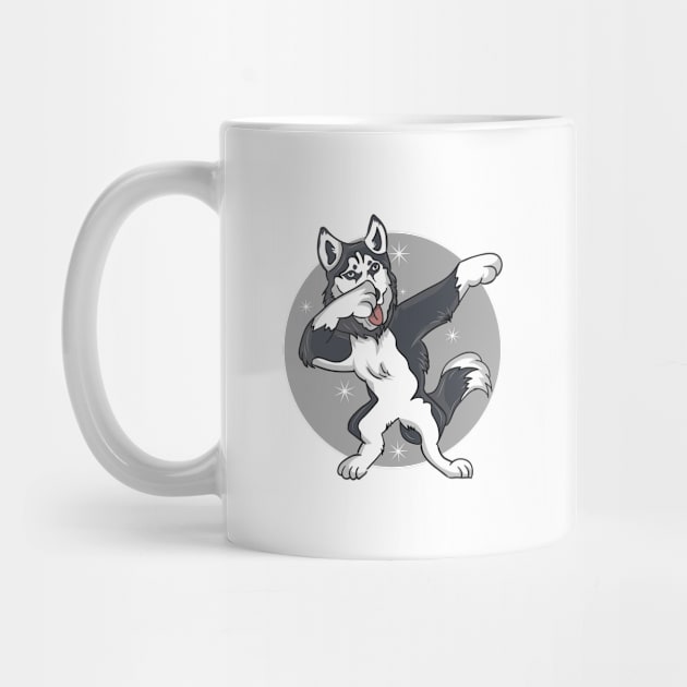 'Dabbing Husky Dog' Funny Dabbing Animal Gift by ourwackyhome